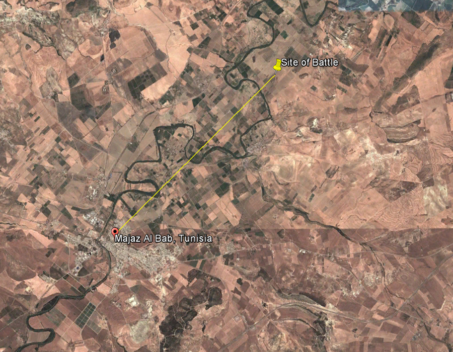 Aerial view of battle site - Click to view in Google Earth